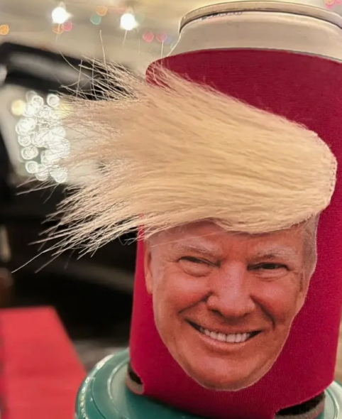 Trump Hair Koozie - Hilarious Beverage Holder with a Presidential Flair