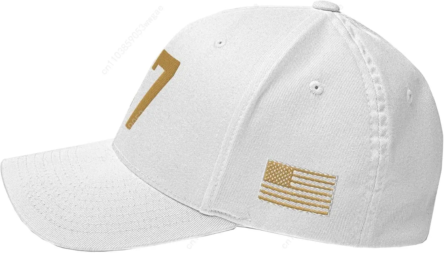 Charlie Kirk gold and white 47 hat