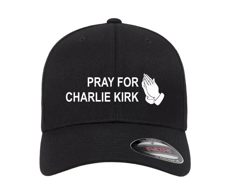 Pray for Charlie Kirk Embroidered Fitted Hat