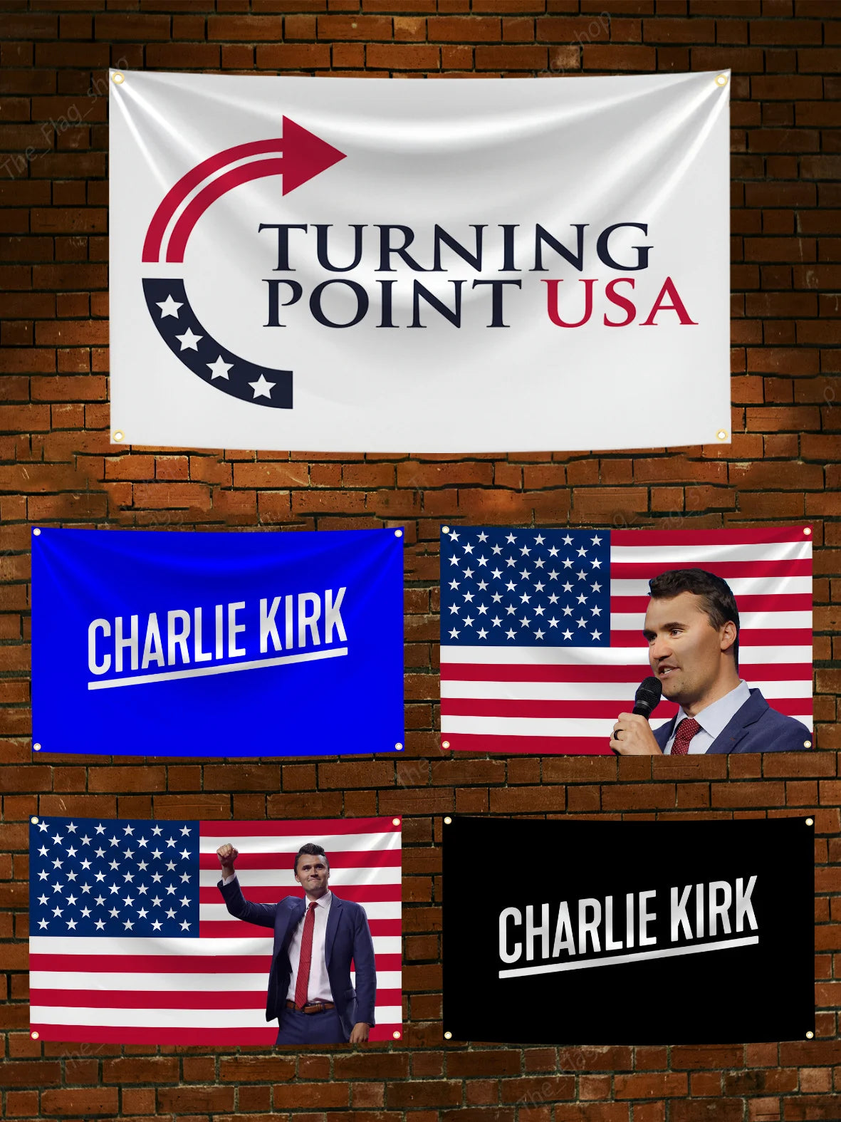Turning Point USA Charlie Kirk Flag
